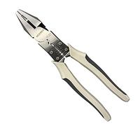 BOOSDEN Linesman Pliers Heavy Duty,8inch Multitools Industrial Combination Pliers with Wire Stripper Crush Crimper Side Cutter Winding Function,Screw Remover Plier with a Portable Tools Belt Holster