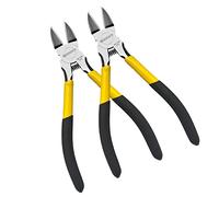 BOOSDEN Wire Cutters,2 Pack,6.5 inch Wire Flush Cutters,Precision Side Cutter,Spring Loaded Cutting Pliers,Small Dikes Wire Cutter for Artificial Flowers and Crafting