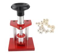 Booshow Watch Crystal Press Tool with 20 Dies | Precise screw type watch press tool with 20 dies lets you close watch case backs evenly after resizing or repair jobs