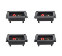 Booso 4pcs 90x78mm Square Binding Post Type Speaker Box Terminal Cup Wire Connector Board