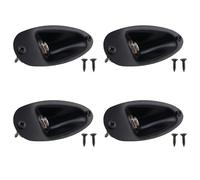 Booso 4X Black Boat Style 1/4inch Guitar Pickup Output Input Jack Plug Socket for Strat Guitar