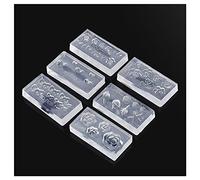 Booso 6pcs Fashion 3D Silica gel Mold for Nail Art DIY Decoration Design