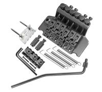 Booso Electric Guitar Twin-Vibrator Bridge Vibrato System Guitar Twin-Vibrator Twin-Vibrator String-Plate Bridge Black