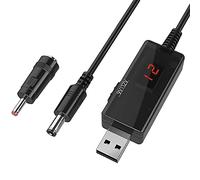 Booso USB to 9V,5V to 12V Step Up,USB Cable DC 5V Boost to 9V 12V Voltage Converter 1A Step-Up Volt Transformer Power Line
