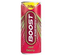 Boost Energy 250ml (Pack of 24) (Red Berry)