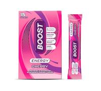 Boost Energy and Hydration Powder - Cherry Flavour - 15x Pack Sachets - Sugar Free Caffeine Energy Drink Powder with Vitamins, Mineral & Zinc for Energised Hydration - Suitable for Vegans