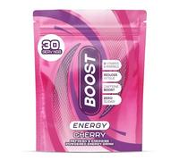 Boost Energy and Hydration Powder - Cherry Flavour - 30x Serving Pouch - Sugar Free Caffeine Energy Drink Powder with Vitamins, Mineral & Zinc for Energised Hydration - Suitable for Vegans