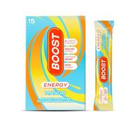 Boost Energy and Hydration Powder - Mango Flavour - 15x Pack Sachets - Sugar Free Caffeine Energy Drink Powder with Vitamins, Mineral & Zinc for Energised Hydration - Suitable for Vegans