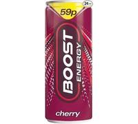 Boost Energy Drink Cherry Flavour, 250ml x 48 pack