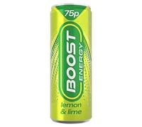Boost Energy Drink Lemon & Lime Flavour, 250ml x 48 pack