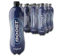 Boost Energy Drink Original Flavour - 12 Pack Drinks with Caffeine, Taurine and Vitamin B Carbonated Energy Drinks Gluten Free Vegan Low Calorie Fizzy Drinks Multipack 12x1L