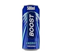 Boost Energy Drink Original Flavour - 12 Pack Drinks with Caffeine, Taurine and Vitamin B | Carbonated Energy Drinks | Gluten Free Vegan Low Calorie Fizzy Drinks Multipack | 12x500ml