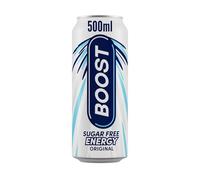 Boost Energy Drink Sugar Free Original - 12 Pack Drinks with Caffeine, Taurine and Vitamin B | Carbonated Energy Drinks | Gluten Free Vegan Low Calorie Zero Sugar Fizzy Drinks | 12x500ml