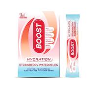 Boost Hydration Electrolytes Powder - Strawberry Watermelon Flavour - 15x Pack Sugar Free Electrolytes Sachets - Hydration Sachets with Vitamins - 100% Vegan