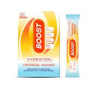 Boost Hydration Electrolytes Powder - Tropical Mango Flavour - 15x Pack Sugar Free Electrolytes Sachets - Hydration Sachets with Vitamins - 100% Vegan