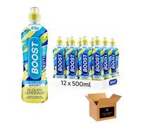 Boost Isotonic, Flavoured Sugar Free Hydration Soft Drink | Strawberry, Peach, Citrus & More | Vegan, Zero Calorie for Sports, Gym | (Energy Bottle-500ml-Pack 12, Sport Cloudy Lemonade)