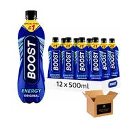 Boost Isotonic, Flavoured Sugar Free Hydration Soft Drink | Strawberry, Peach, Citrus & More | Vegan, Zero Calorie for Sports, Gym | (Energy Bottle-500ml-Pack 12, Original-£1)