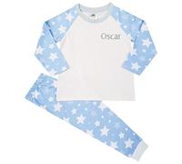Boost Kid Essentials Boys Personalised Star Pyjamas (Blue Star, 2-3 Years)