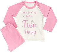 Boost Kid Essentials Personalised Birthday Pyjamas Girl When I Wake Up I Will Be One PJ’s (Pink, 6-12 Months)