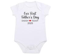 Boost Kid Essentials Personalised Our First Fathers Day Baby Girl Boy Vest Bodysuit (Fathers Day, 0 Months)