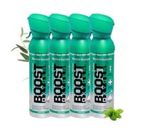 Boost Oxygen Portable Oxygen Cylinder with 95% Oxygen - 20L, 4x5L Oxygen Canister with Oxygen Mask for More Than 400 Inhalations - Portable Oxygen Can, Oxygen for Home use (Menthol-Eucalyptus Flavour)