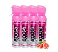 Boost Oxygen Portable Oxygen Cylinder with 95% Oxygen - 20L, 4x5L Oxygen Canister with Oxygen Mask for More Than 400 Inhalations - Portable Oxygen Can, Oxygen for Home use (Pink Grapefruit Flavour)