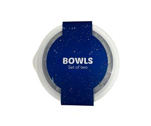 Boost Plastic Polypropylene Round Microwave Food Bowl with Clear Lid Set of Two - Polypropylene - 1 - White