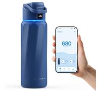 BOOST Smart Water Bottle with Hydration Reminder & Tracker - Vacuum Insulated water bottles Stainless Steel, BPA-Free Wide Mouth, Ideal for Gym, School, Office - Blue (946ml/1L, 32oz)