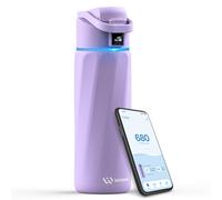 BOOST Smart Water Bottle with Hydration Reminder & Tracker - Vacuum Insulated water bottles Stainless Steel, BPA-Free Wide Mouth, Ideal for Gym, School, Office - Purple (710ml, 24oz)