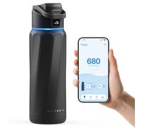 BOOST Smart Water Bottle with Hydration Reminder & Tracker - Vacuum Insulated water bottles Stainless Steel, BPA-Free Wide Mouth, Ideal for Gym, School, Office - Black (946ml/1L, 32oz)