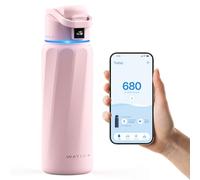 BOOST Smart Water Bottle with Hydration Reminder & Tracker - Vacuum Insulated water bottles Stainless Steel, BPA-Free Wide Mouth, Ideal for Gym, School, Office - Pink (946ml/1L, 32oz)
