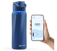 BOOST Smart Water Bottle with Hydration Reminder & Tracker - Vacuum Insulated water bottles Stainless Steel, BPA-Free Wide Mouth, Ideal for Gym, School, Office - Blue (946ml/1L, 32oz)