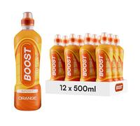 Boost Sports Drink Orange Flavour 12 Isotonic Drink with Vitamin B12 and B6 Electrolyte Drink Maximum Hydration Drinks Low Calorie Vegan Adult Soft Drinks Multipacks 12x500ml