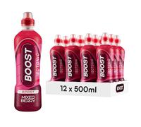 Boost Sports Drinks Mixed Berry 12 Isotonic Drink with Vitamin B12 and B6 Electrolyte Drink Maximum Hydration Drinks Low Calorie Vegan Adult Soft Drinks Multipacks 12x500ml