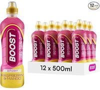 Boost Sports Drinks Raspberry & Mango, 500ml, Pack of 12