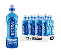Boost Sports Drinks Tropical Berry | 12 Isotonic Drink with Vitamin B12 and B6 | Electrolyte Drink | Maximum Hydration Drinks | Low Calorie Vegan Adult Soft Drinks Multipacks | 12x500ml
