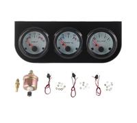 boost Triple Gauge triple kit Set, Universal Car Triple pillar car Gauge pod set car Kit Water Temp+Volts+Oil Pressure Meter 52mm Instrument sensor