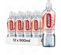 Boost Water+ Electrolytes Strawberry, Peach Fruit Enhanced Hydration Drink, Zero Sugar, 12 x 500ml