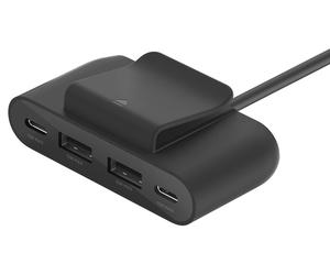 Boostcharge 4 Port Usb Power Extender Usb-C To 2X Usb-A 2X Usb-C Black