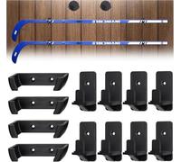 BOOSTEADY 12 Pcs Hockey Stick Wall Mount Set,Hockey Stick and Puck Display Holder w/Protective Soft Liner,Ice Hockey Stick Wall Mount for Decor & Storage, Display Game Winning Hockey Stick and Puck