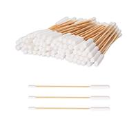 BOOSTEADY 300PCS Gun Cleaning Swabs, 6 Inch Long Cotton Swabs with Bamboo Handle, Double End Swabs for .22 and 9mm Gun Cleaning