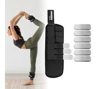 Boosteady Ankle Weights,1 Pair Adjustable Leg Weights for Women Men 1 2 3 LBS Metal Block with Separate Pockets Ankle Weight Wrist Weight Straps For Walking Running Jogging Exercises-Black