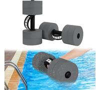 BOOSTEADY Aquatic Exercise Dumbbells Water Dumbbell Pool Resistance Aquatic Fitness Barbells with 8 High-Density EVA Foam Pool Weights Dumbbells, for Water Aerobics Weight Loss-Grey