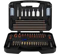 BOOSTEADY Gun Cleaning Kit Rifle Pistol Shotgun Universal Cleaning Kit for 20GA 12GA .45 .40 .357/.380/.38/9MM .338 .325/8mm .30/7.62MM .270 .250 .243 .22 .17 All Calibers-Brass&Black Case