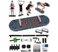 BOOSTEADY Portable Home Gym Equipment,Push Up Stands With 4 Exercise Bands,27-in-1 Press Up Board Handles For Men Women Youth Gifts Home Workouts Strengthen Muscles