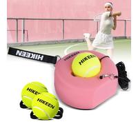 BOOSTEADY Premium Tennis Trainer Rebound with Metal Base,Portable Solo Tennis Trainer Set with 3 Highly Elastic String Balls,Practice for Adult kids and Beginners- Pink