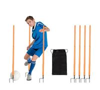 BOOSTEADY Telescopic Slalom Poles, Agility Training Poles for Football Soccer Training Outdoor Sports Speed Training Equipment 4pcs 47inch