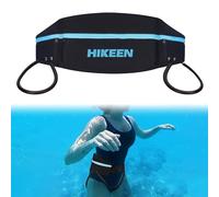 BOOSTEADY Water Aerobic Resistance Belt for Adults | Pool Fitness & Training Tool with Fixing Straps and Zipped Pocket | for Pool Exercises and Workouts -Black
