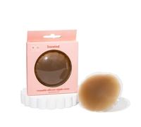 Boosted Tape Reusable Nipple Covers - Coffee | Silicone Petals | Seamless & Invisible | Comfortable & Skin-Friendly | Reusable Up to 15 Times | Discreet Under Clothing | For Bras, Boob Tape or Alone