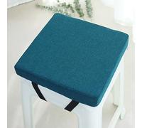 booster cushions 25 * 25 * 8CM Thickened square sponge cushion, made of solid-color cotton and linen fabric. Features a zippered cover and snap closure, suitable for gardens, kitchens, living ro